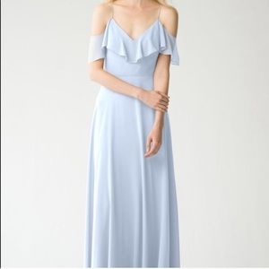 Jenny Yoo Mila Bridesmaid Dress Whisper Blue Sz 0